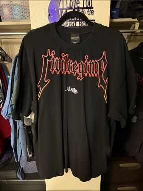 Civil Regime Black Short Sleeve Graphic Tee